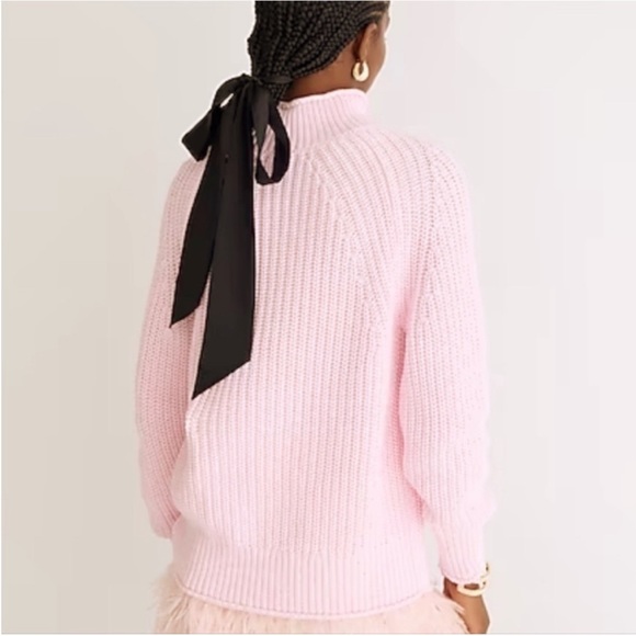 BOGO! J. Crew Cotton Rollneck Sweater Chunky Knit Ballet Pink Size Small - Picture 2 of 9